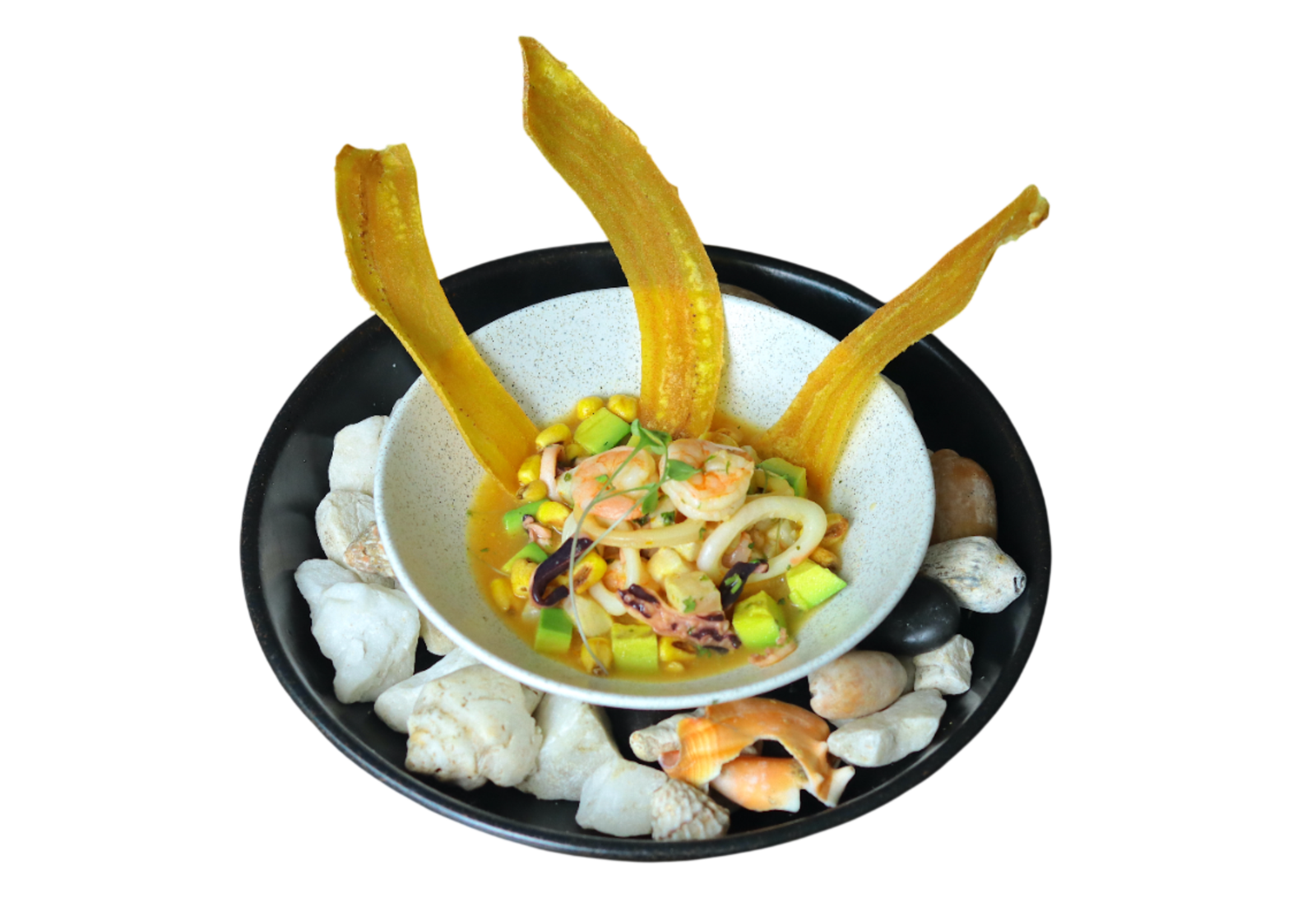 Ceviche 7 Mares con camarón, pescado y calamar